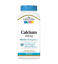 Кальций 21st Century Calcium Plus D3 1000mg 90tabs